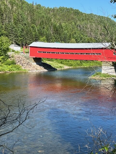 A red bridge